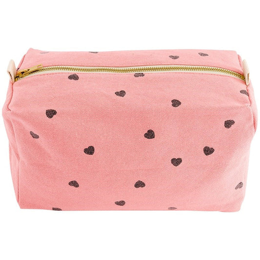 Heart Toiletry Bag - Pink