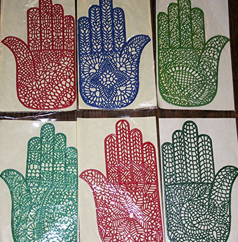 6 pair (12 piece) hand stencil Full regular palm size - Reusable Rubber stencils. Best to make lovely henna designs or airbrush glitter spray