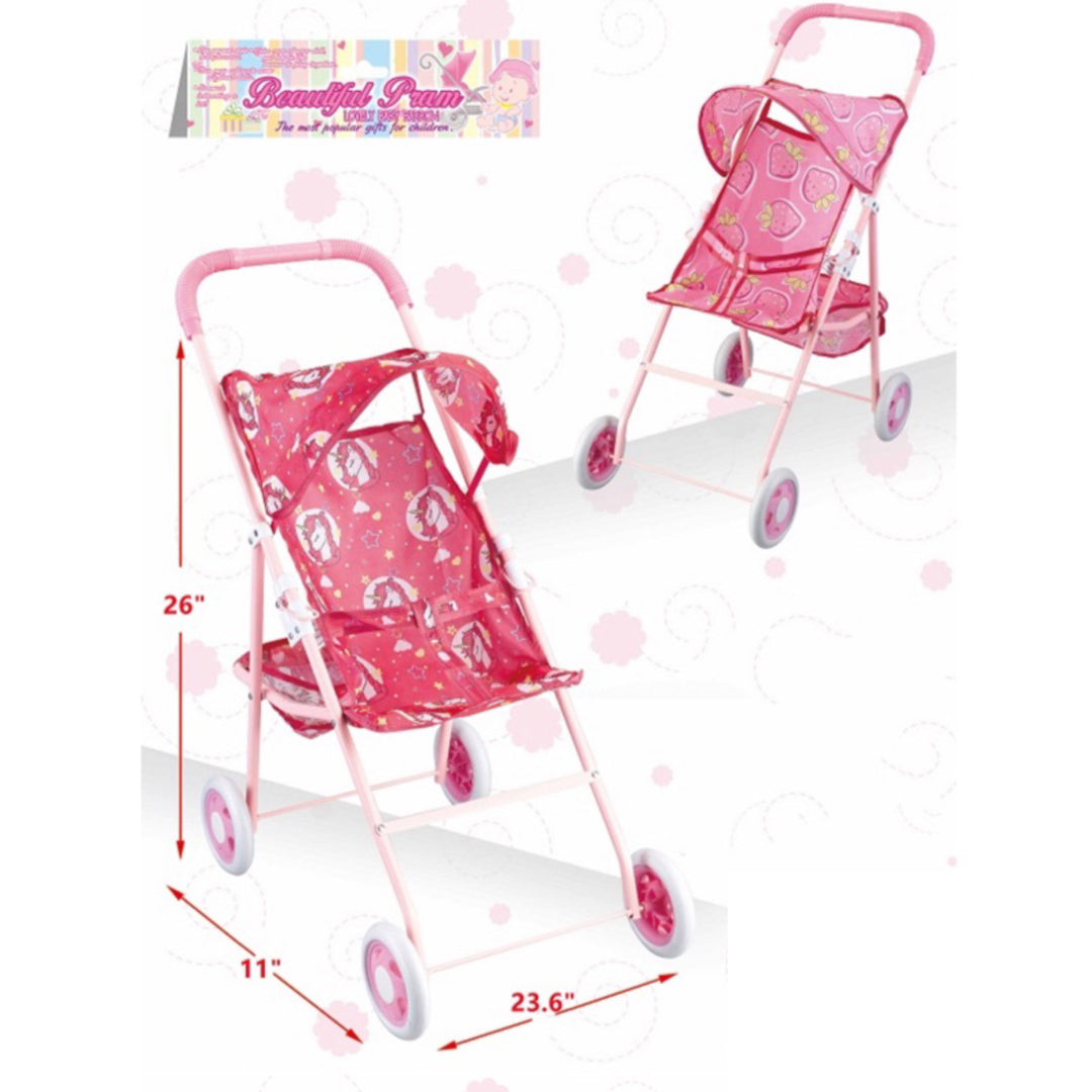 Doll Stroller w/Canopy & Tray